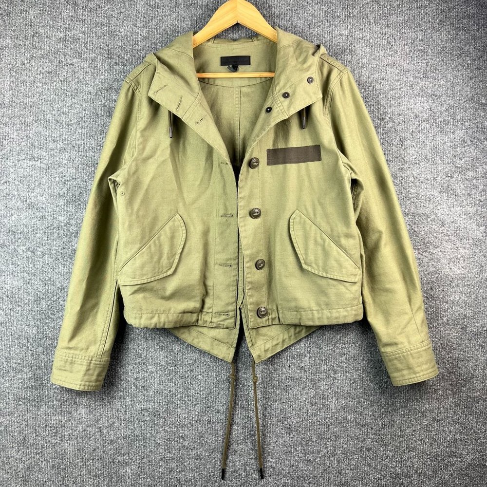 Rag & Bone JEAN Women’s Army Green Utility Zip Military Jacket M